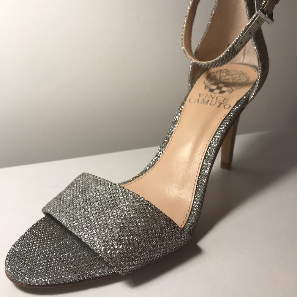 Vince Camuto Vero Cuoio Silver Stilettos